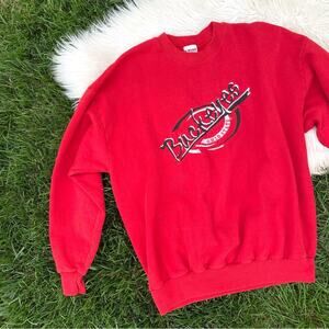 Vintage 90s OSU Ohio State red crewneck embroidered sweatshirt b-wear USA XL
